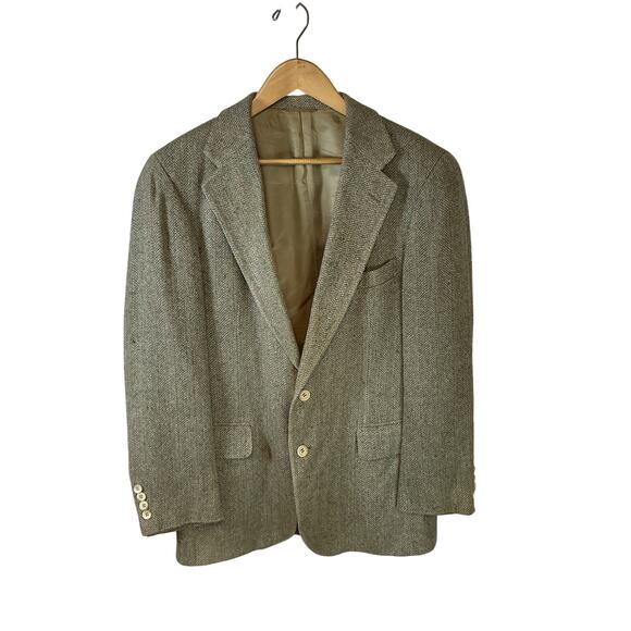 Vintage Polo University Club RALPH LAUREN Blazer Herringbone Tweed Sportscoat 44 - Picture 1 of 14